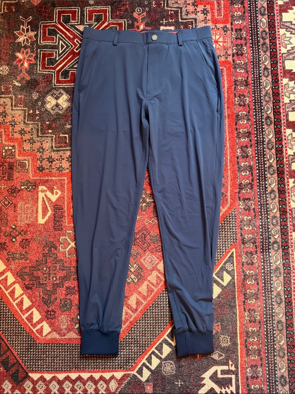 Men's Navy Jogger Pants - Lightweight Stretch